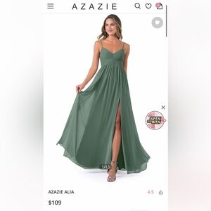 Azazie Alia Eucalyptus Green size A6